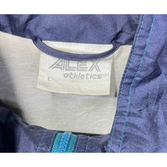 Alex Athletics Unisex Jacket Vintage Retro Windbreaker 90s Full Zip Size L - Picture 6 of 7